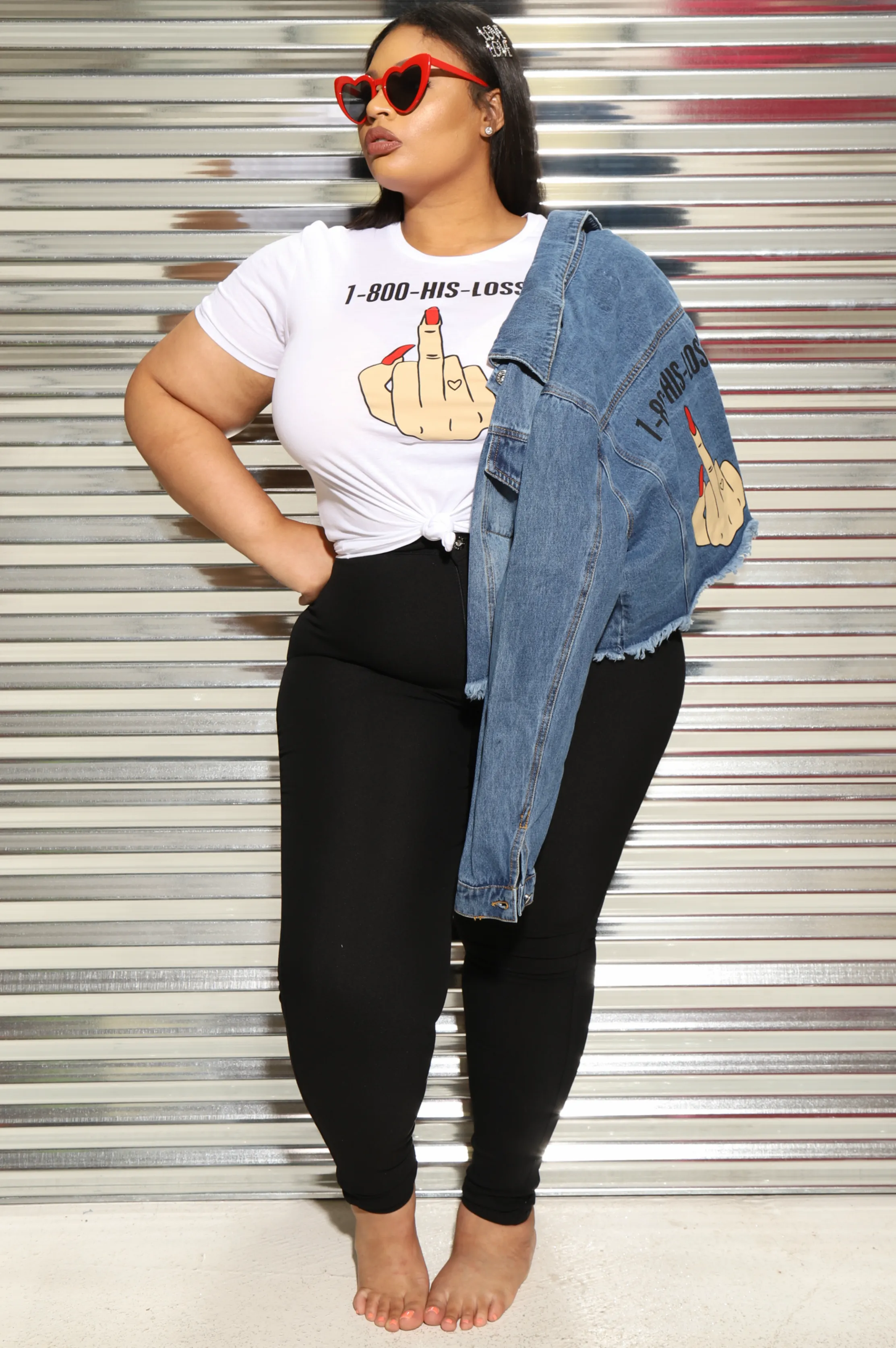 $5 Super Swank High Waist Stretchy Jeans - Black