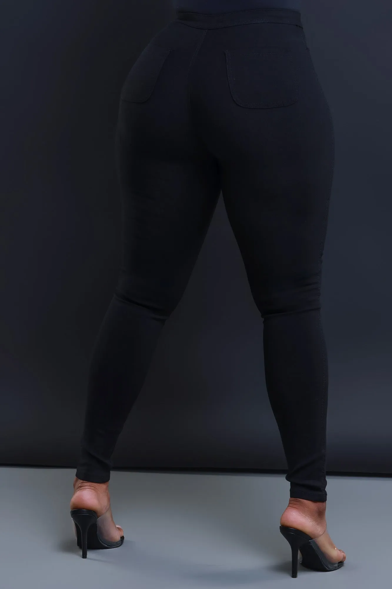$5 Super Swank High Waist Stretchy Jeans - Black
