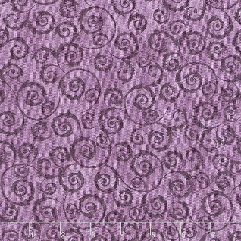 Amour - Scroll Plum Yardage