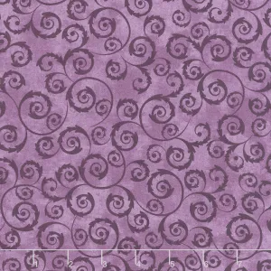 Amour - Scroll Plum Yardage