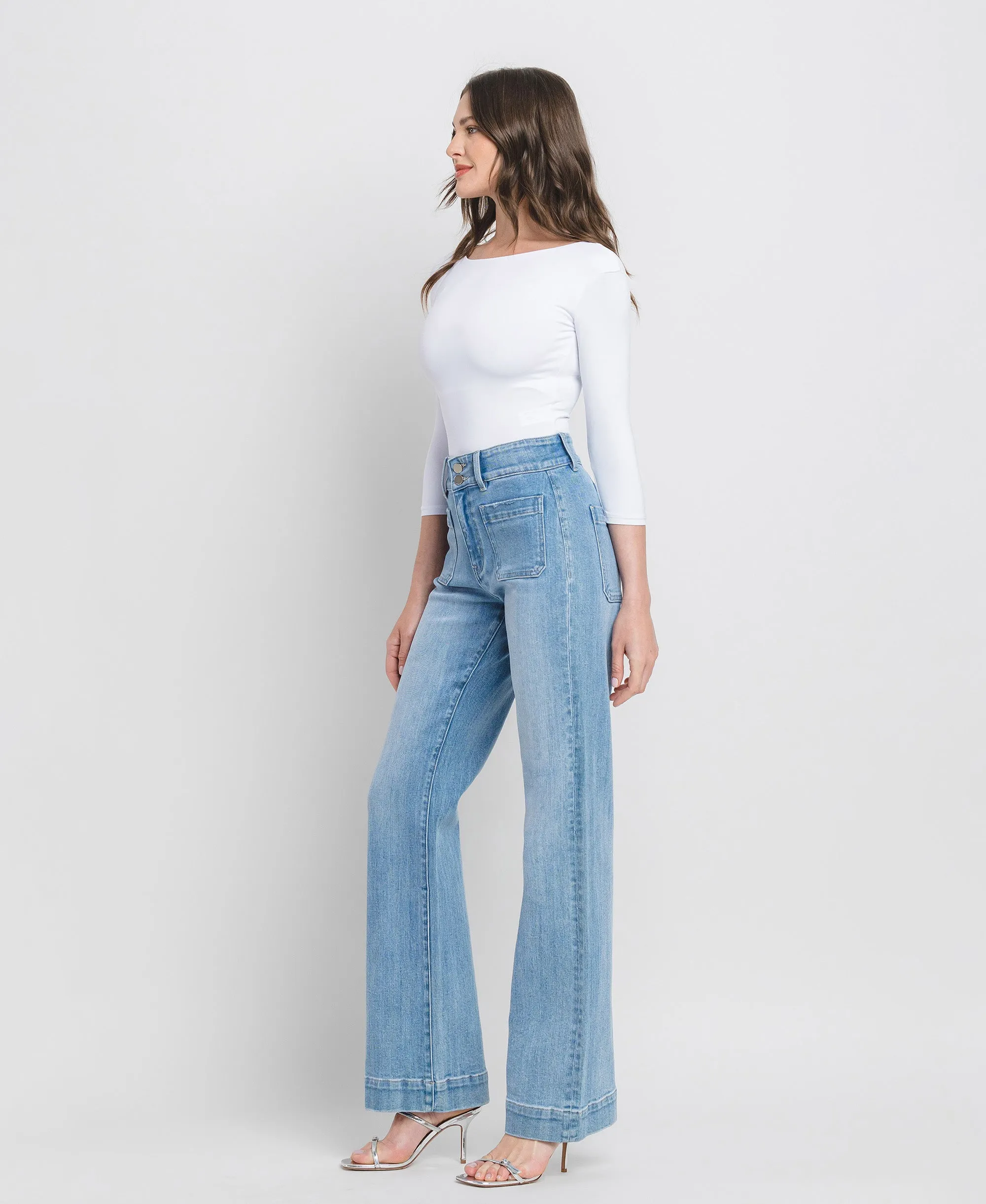 Bang On Blue - Super High Rise 90's Vintage Flare Jeans
