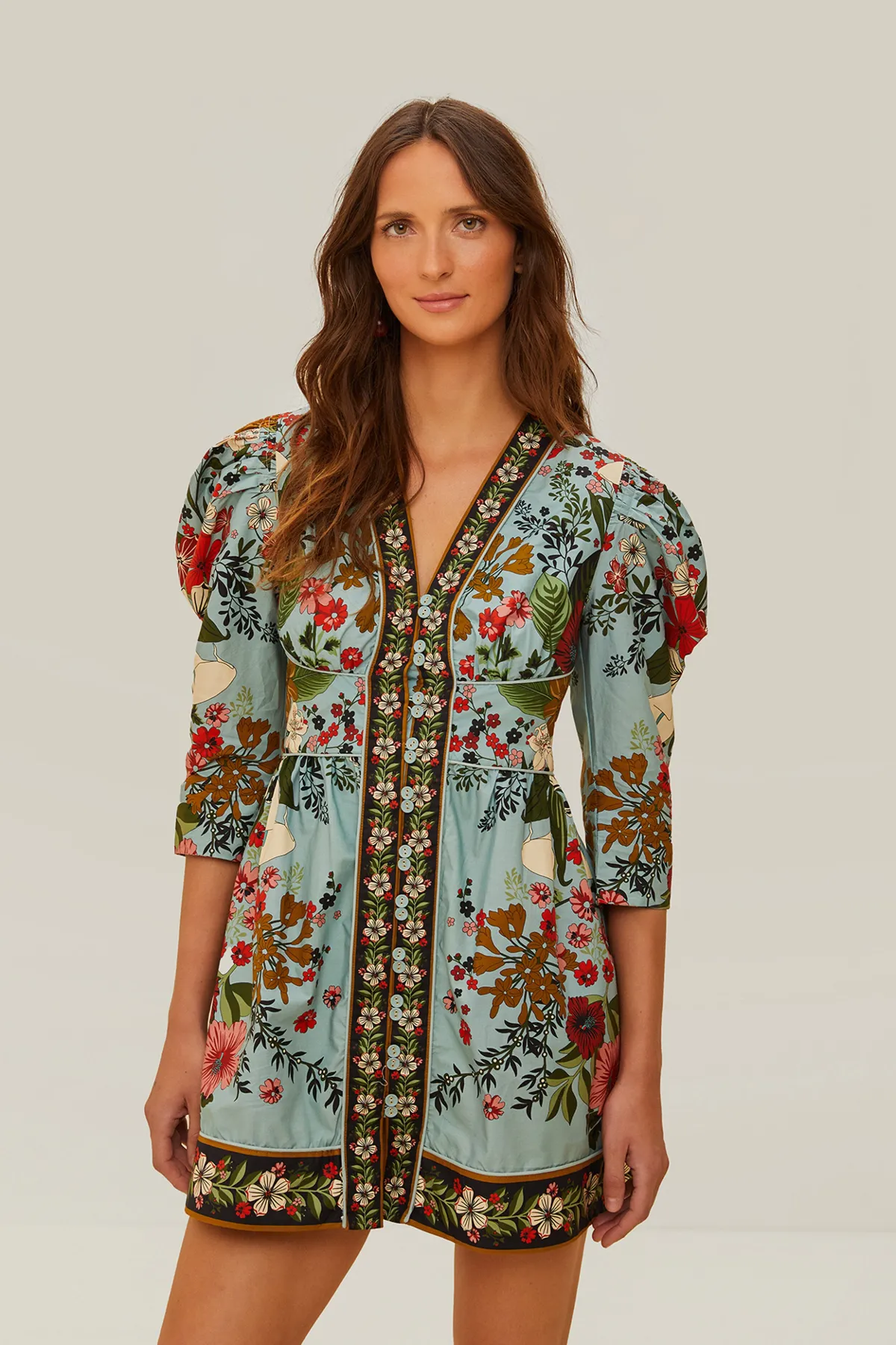 Beauty Bouquet Blue Mini Dress
