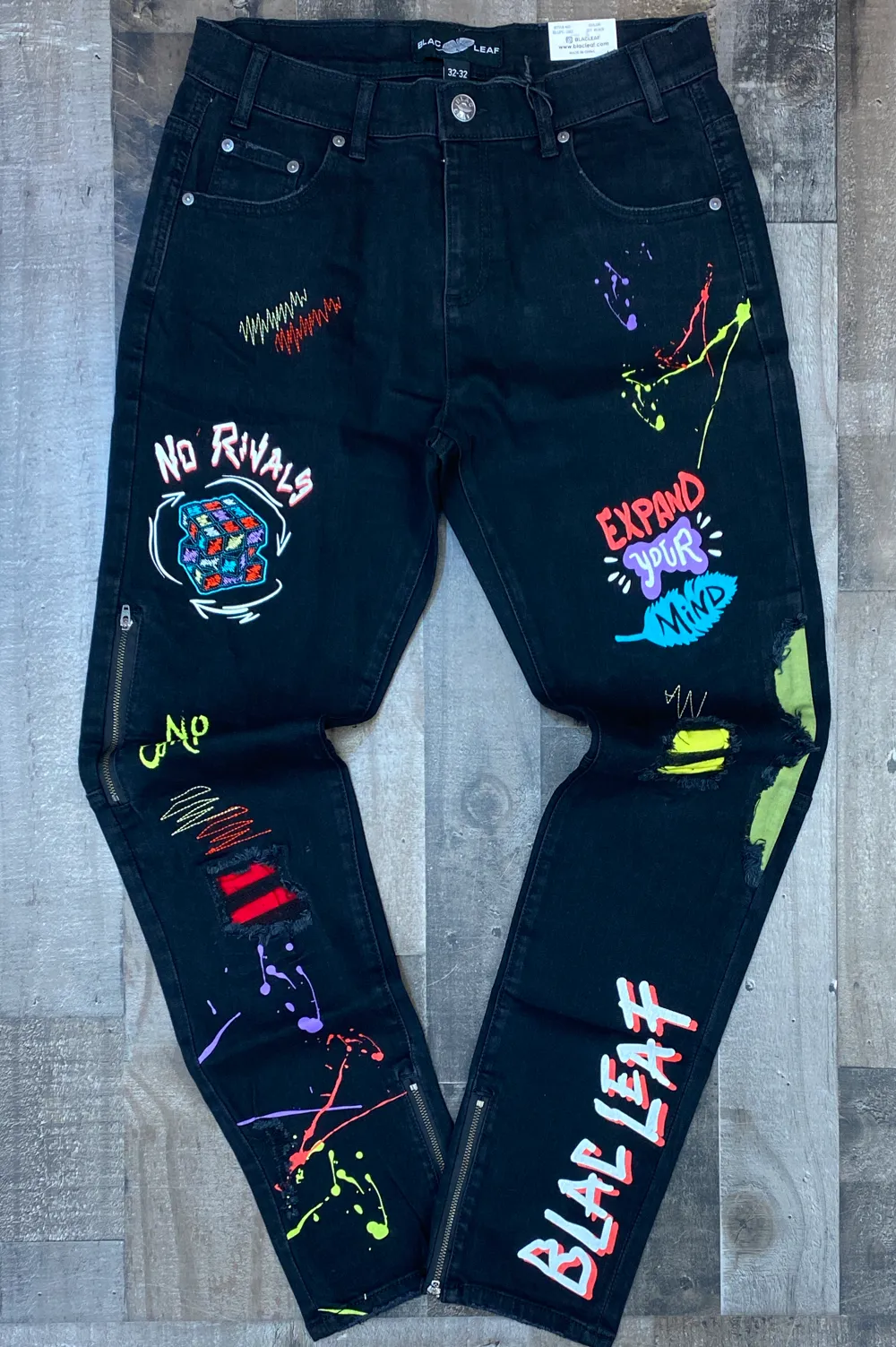Blac Leaf- unlock your potential jeans