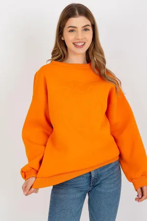 Chic Embroidered Cotton-Polyester Sweatshirt - Versatile One Size Fit