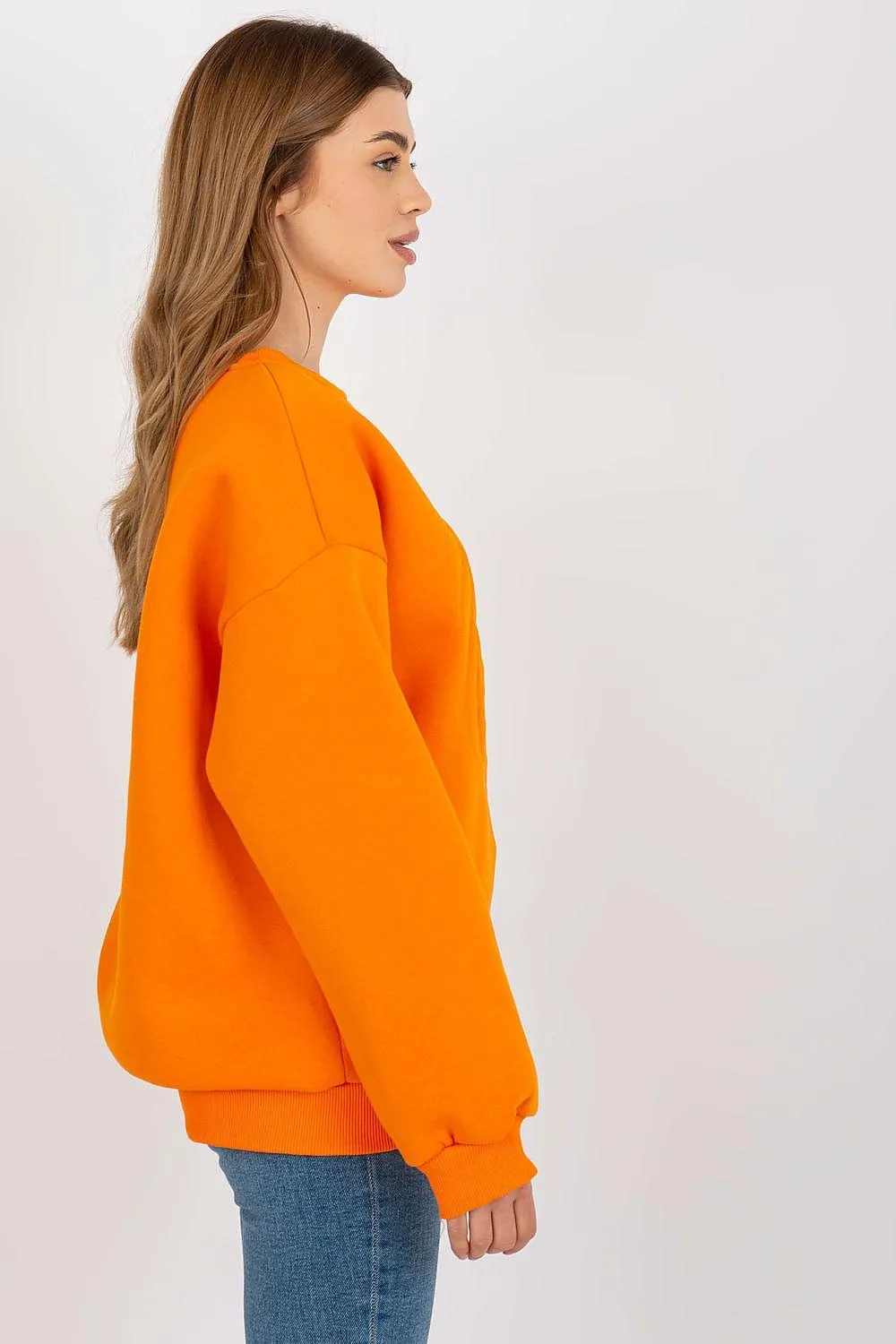 Chic Embroidered Cotton-Polyester Sweatshirt - Versatile One Size Fit