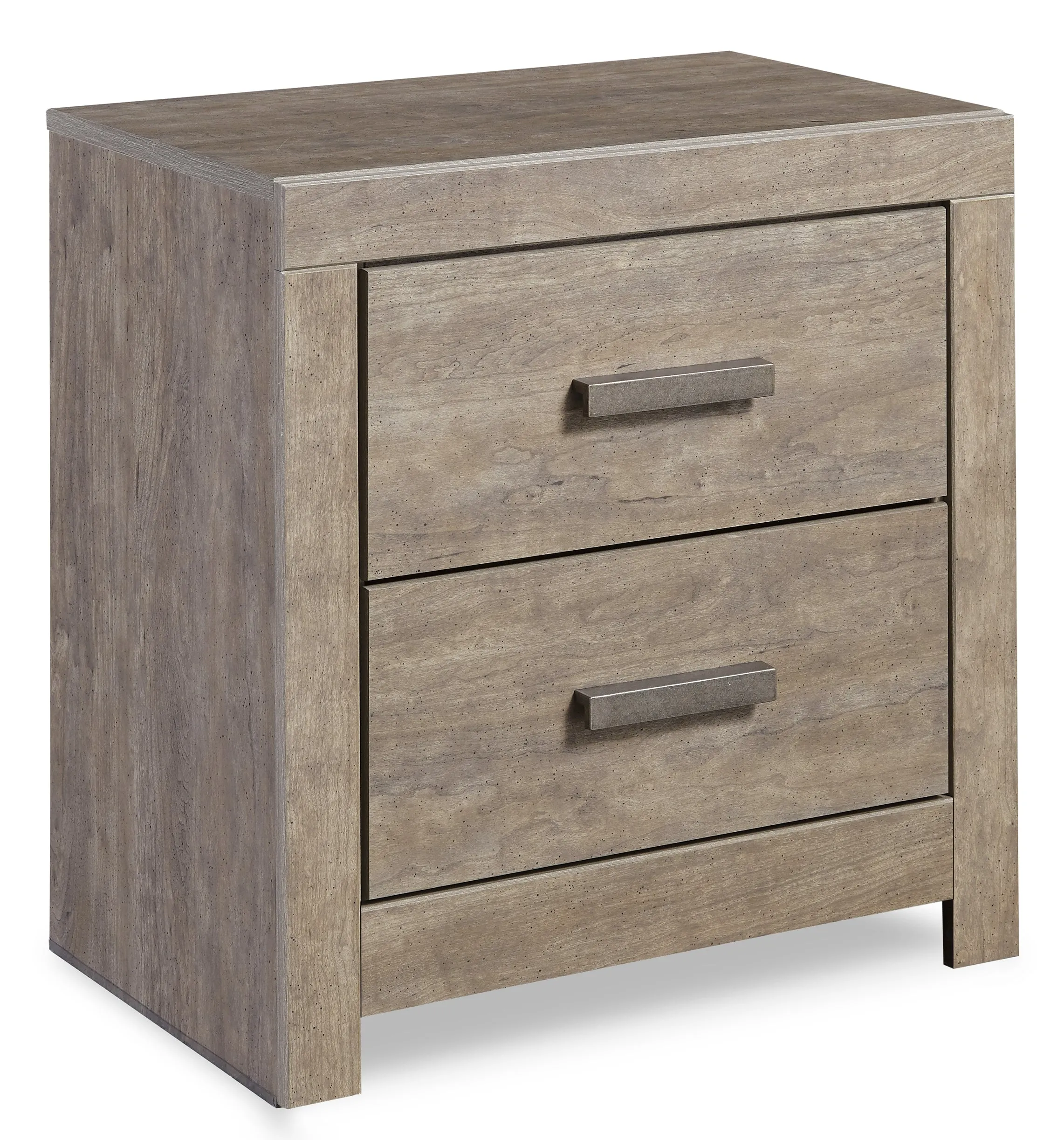 Culverbach Queen Panel Bed with 2 Nightstands in Gray