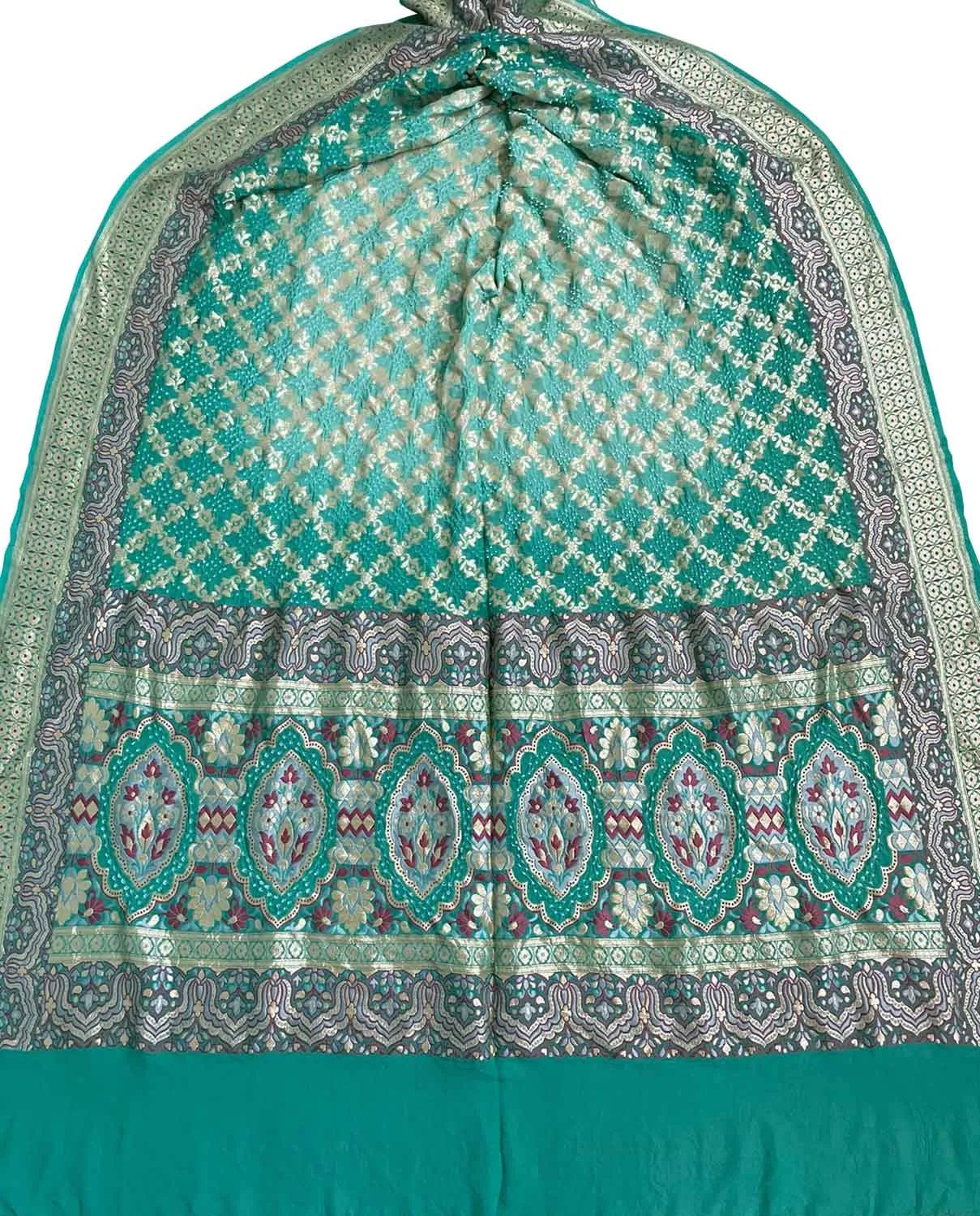 Elegant Blue Banarasi Bandhani Georgette Dupatta