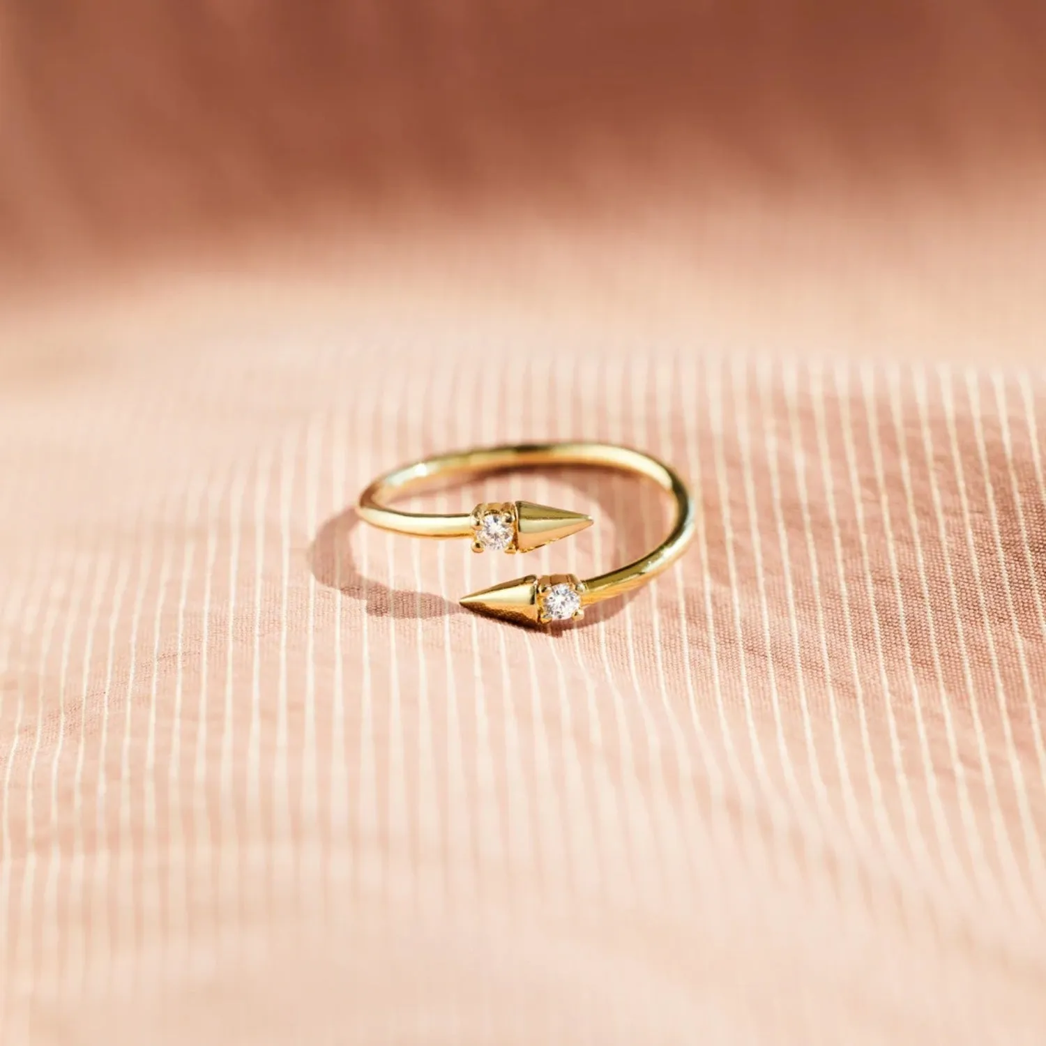 Elegant Embrace: 925 Sterling Silver Inlaid Zircon Bypass Ring