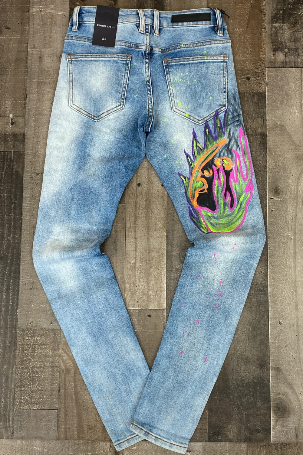 Embellish- Devey standard blue jeans