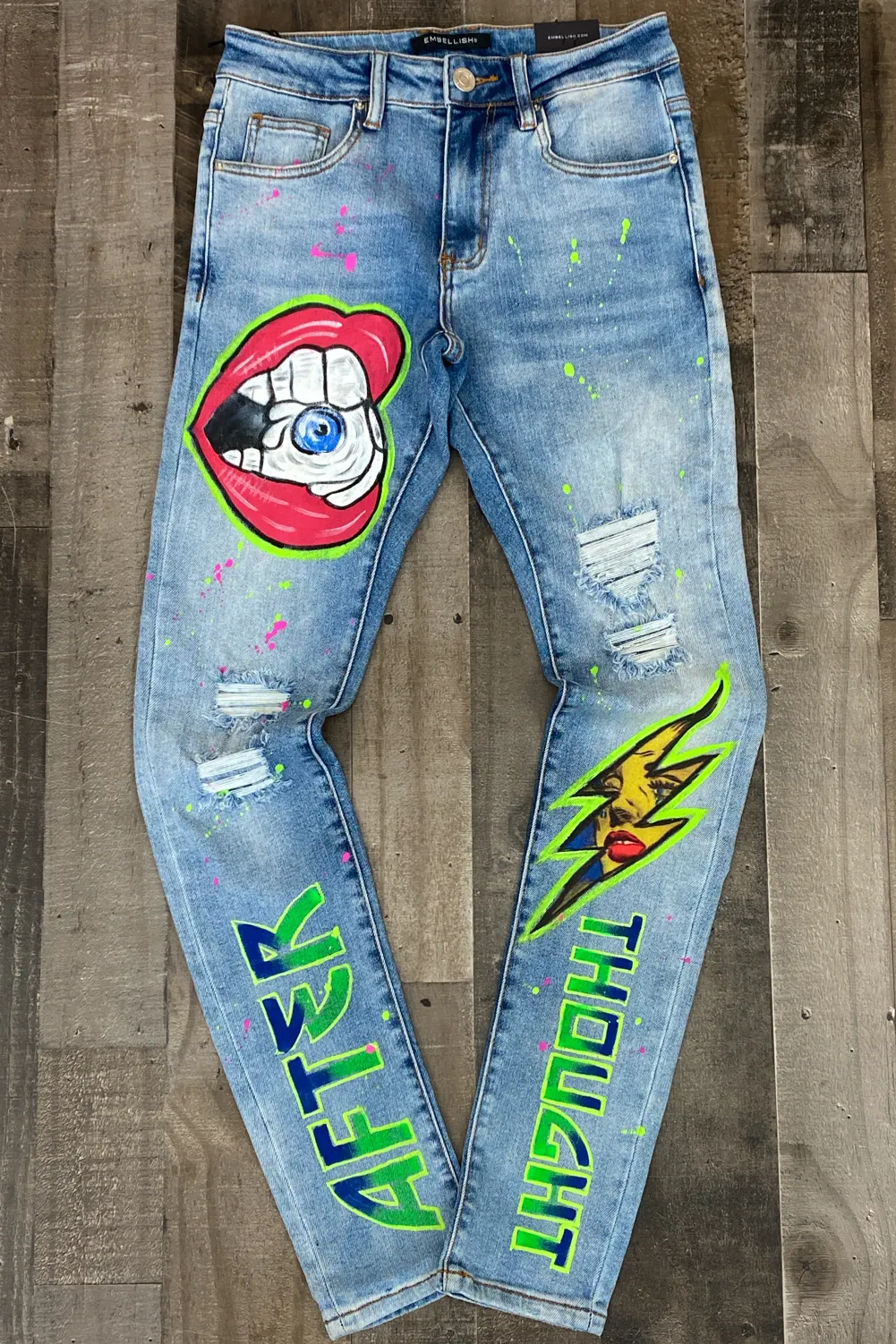 Embellish- Devey standard blue jeans