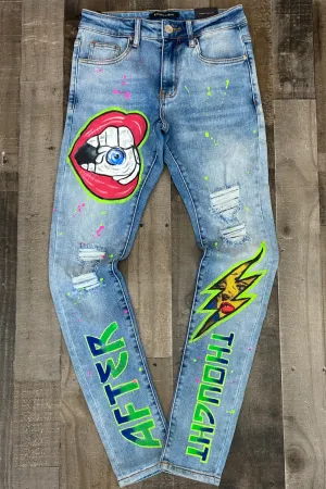 Embellish- Devey standard blue jeans