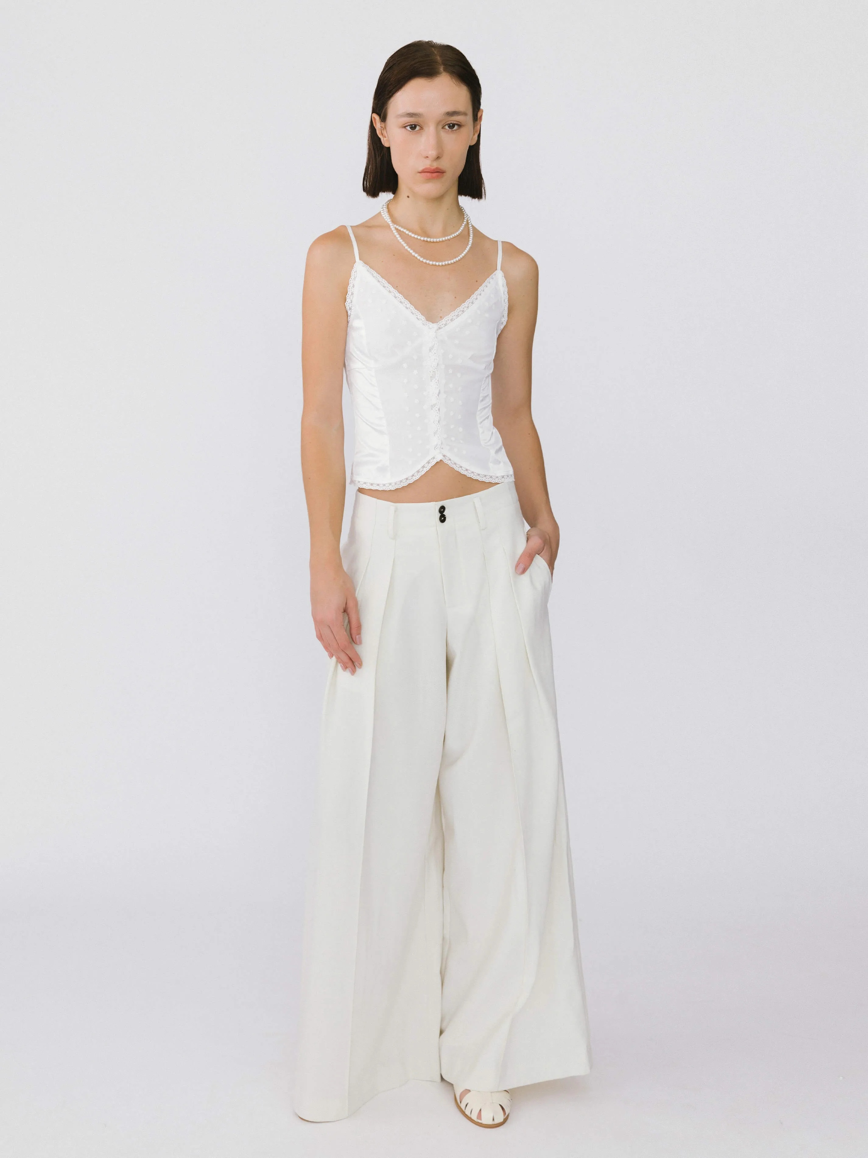 Embroidered lace Tank Top
