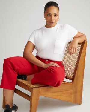 Etta High Rise Straight Leg Jeans 28 Inch - Very Red