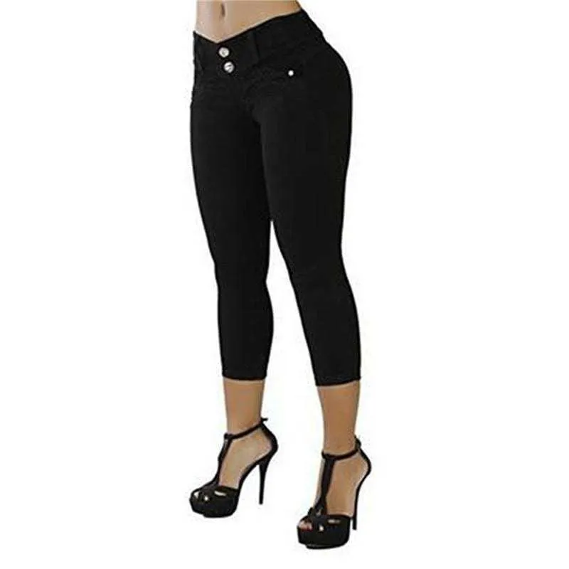 Flexible Stretch Print Denim Jeans