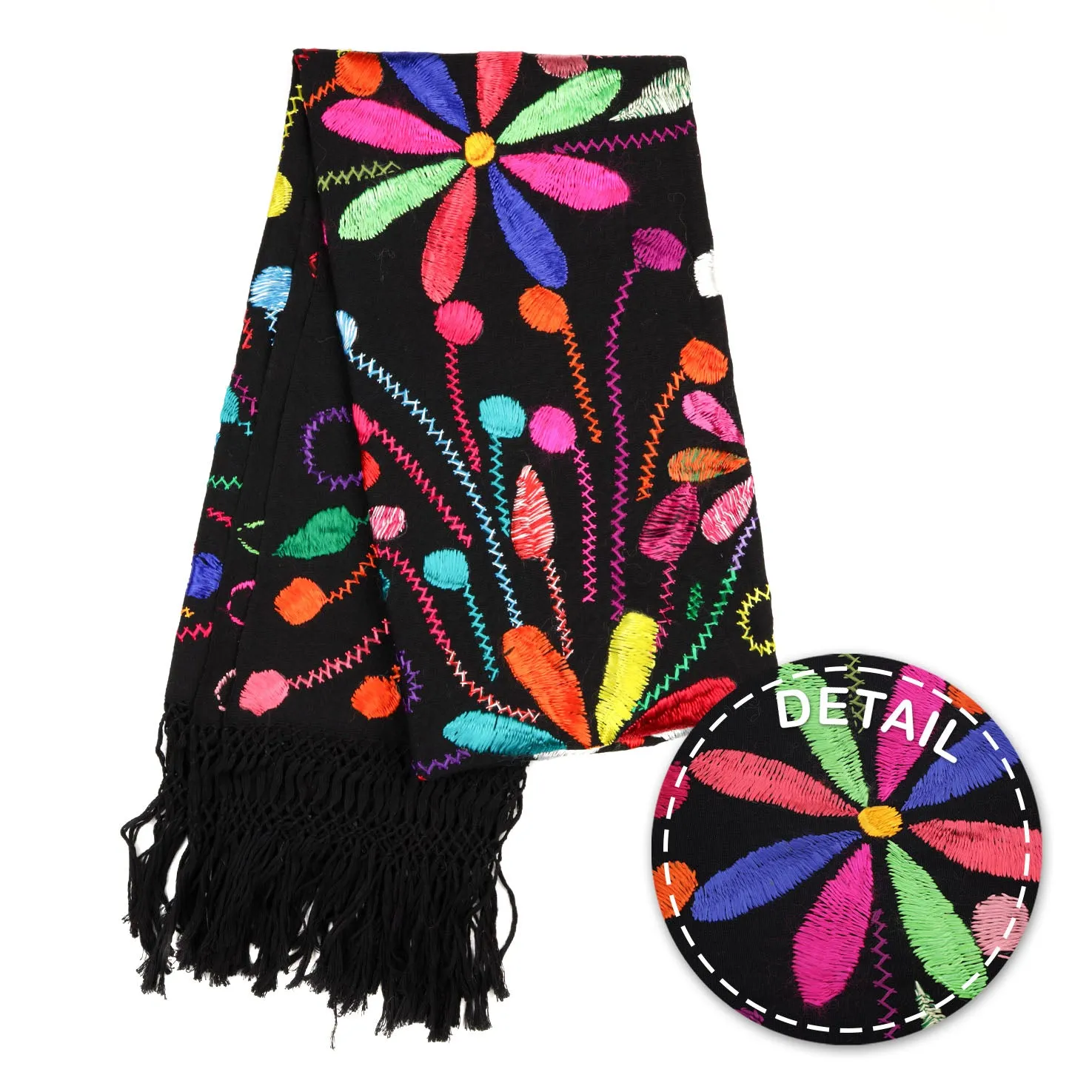 Floral Embroidery Rebozos