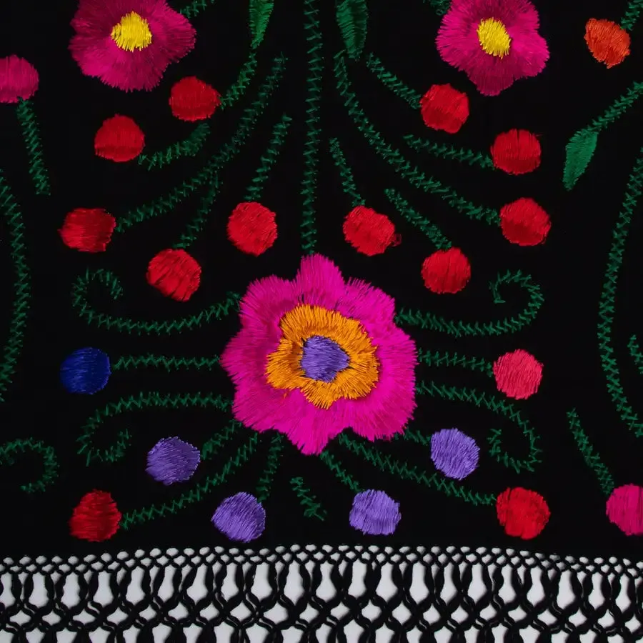 Floral Embroidery Rebozos