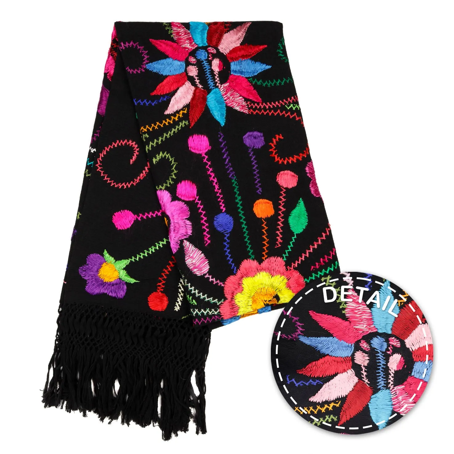 Floral Embroidery Rebozos