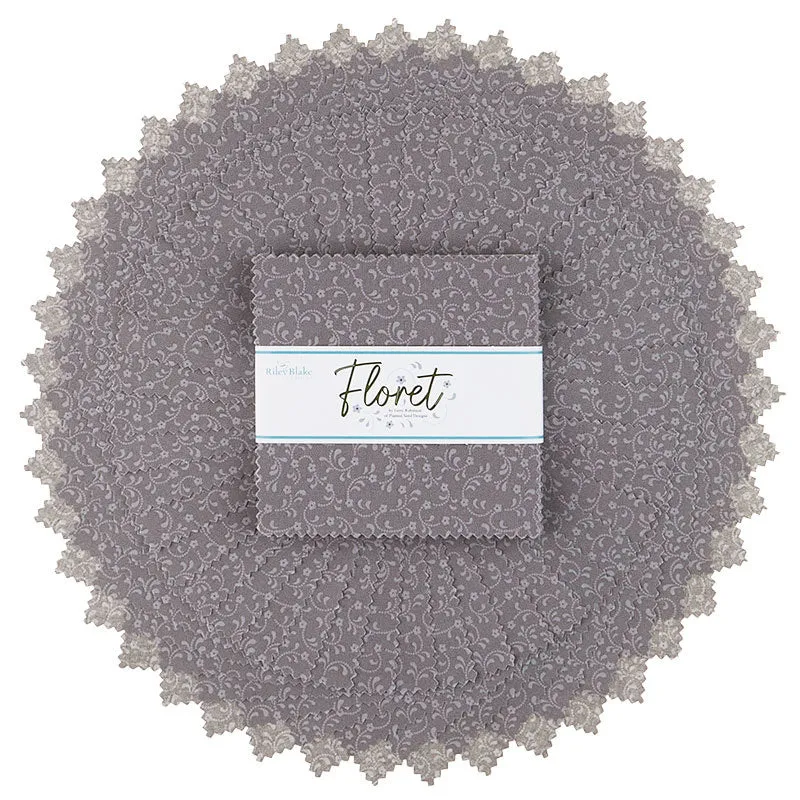 Floret - Gray 5" Stackers