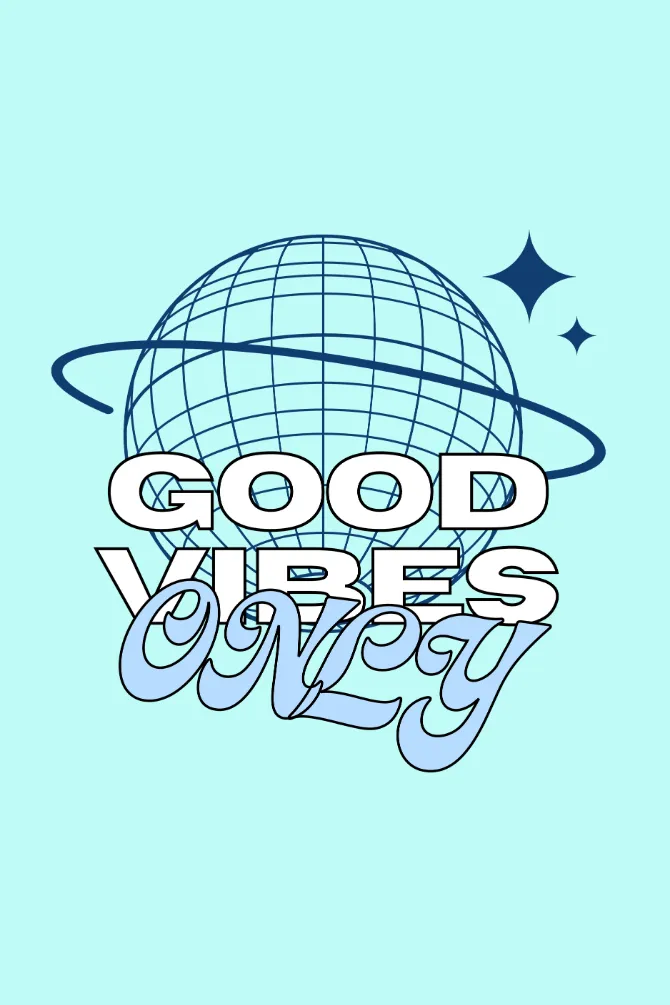 Good Vibes Only Mint Printed Hoodie for women