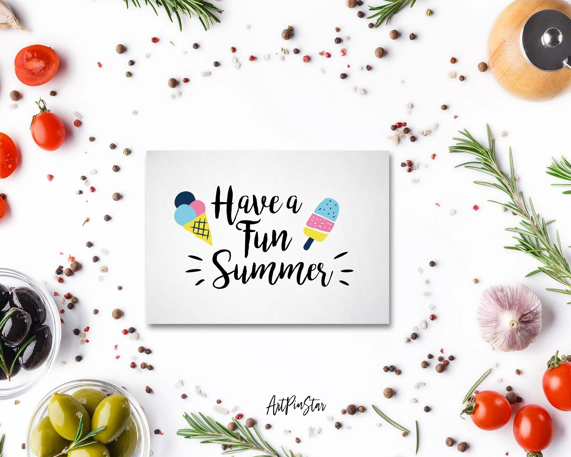 Have a fun summer Food Customized Gift Cards