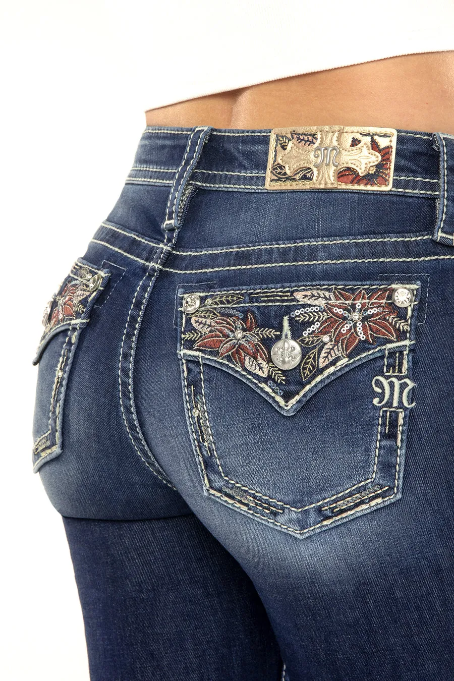 Holiday Floral Bootcut Jeans