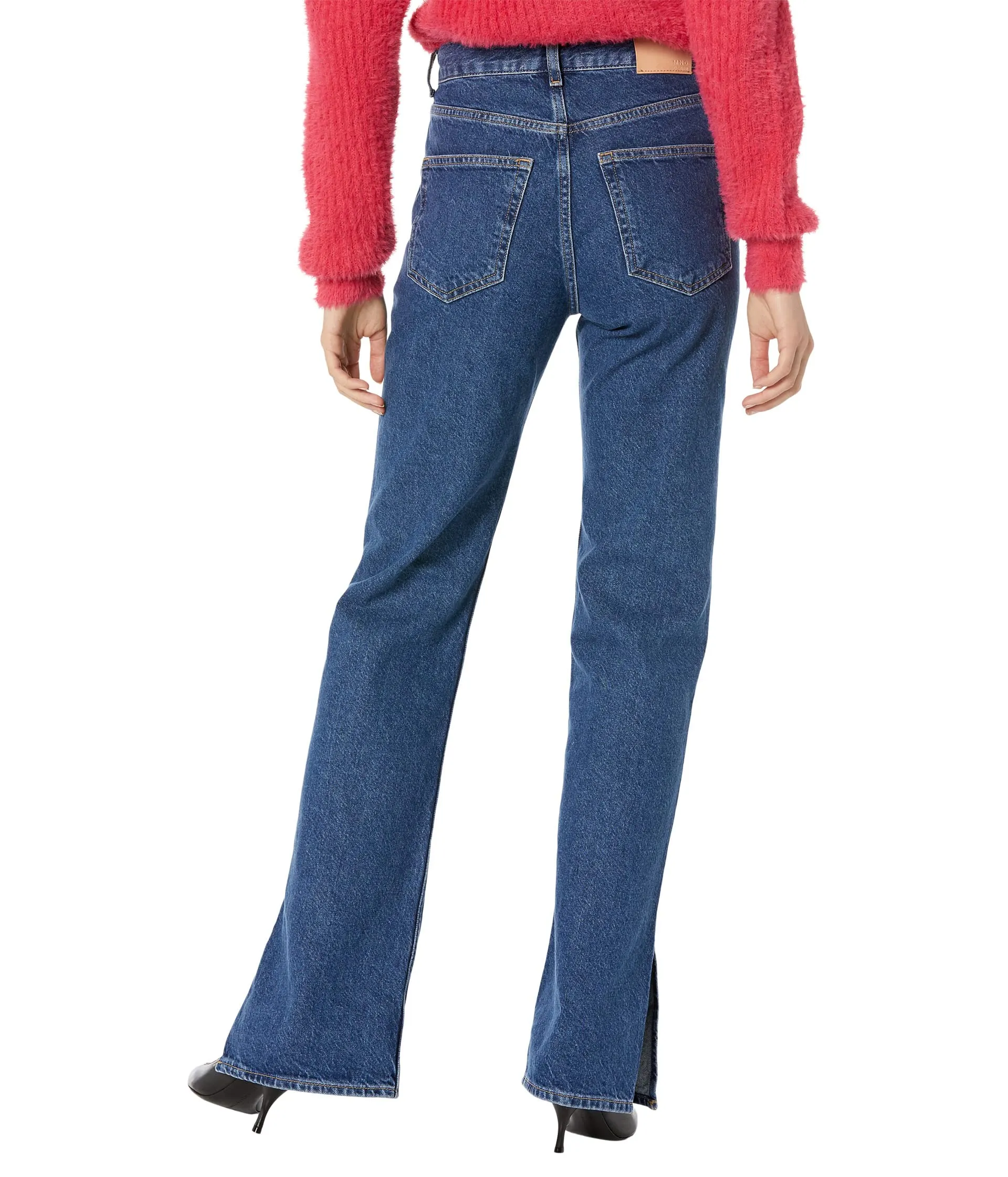 Jeans MANGO, Silvia Straight Leg Jeans with Side Slit