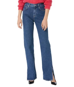 Jeans MANGO, Silvia Straight Leg Jeans with Side Slit