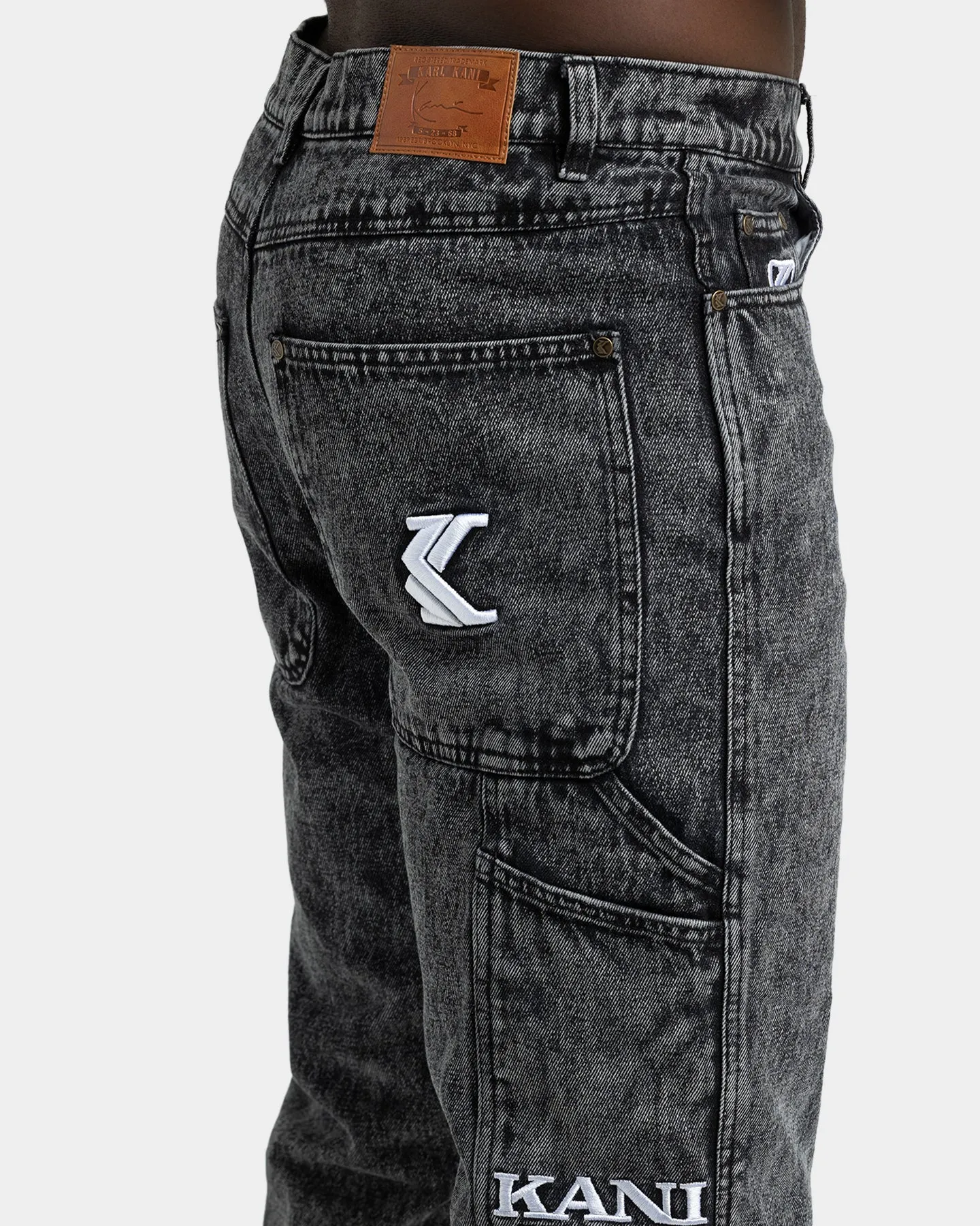 Karl Kani Men's Retro Moon Denim Pants Dark Grey