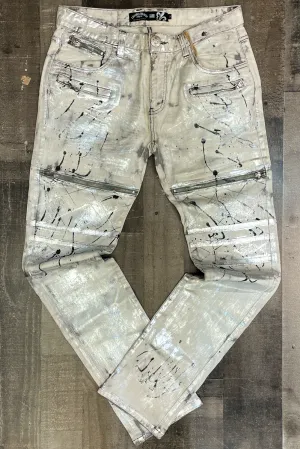 Laguna beach- sliver black spotted jeans