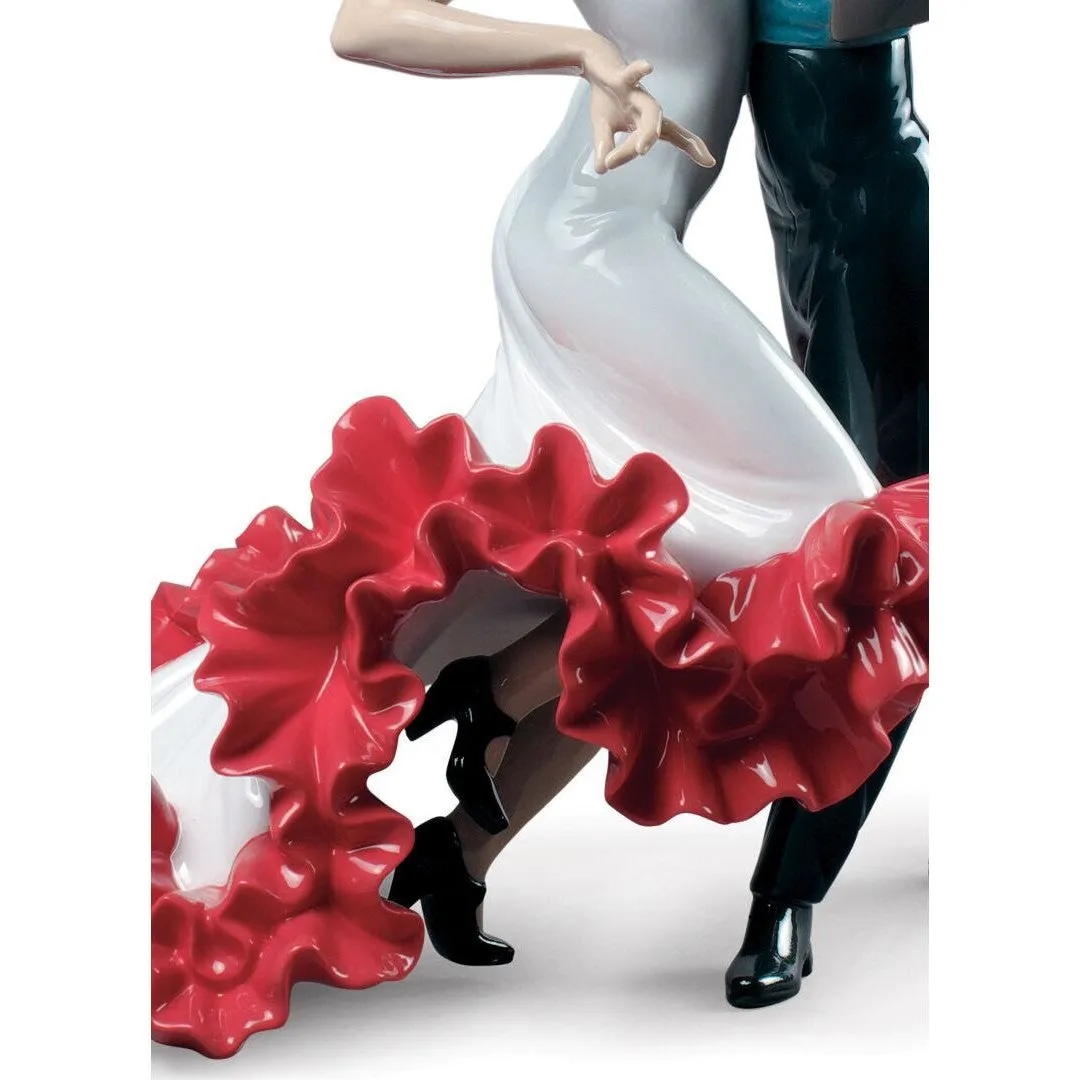 Lladro Flamenco Dancers Couple Figurine