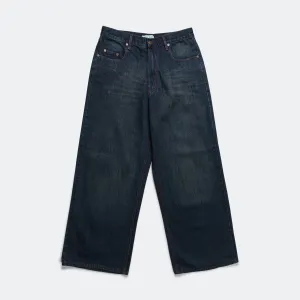 Loose Jeans - Hand Brushed Mud Indigo