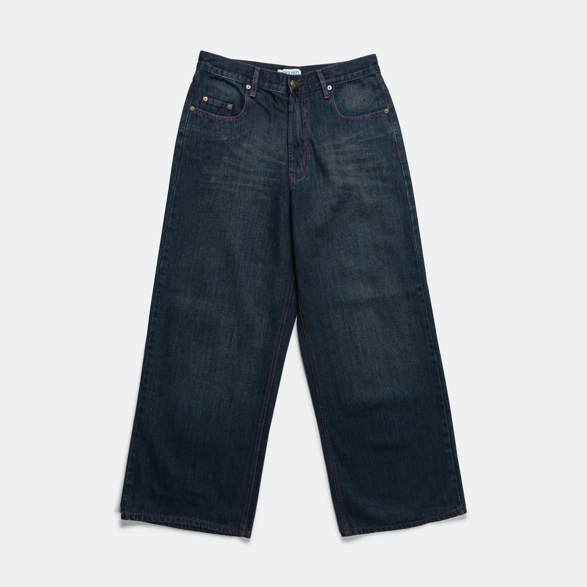 Loose Jeans - Hand Brushed Mud Indigo
