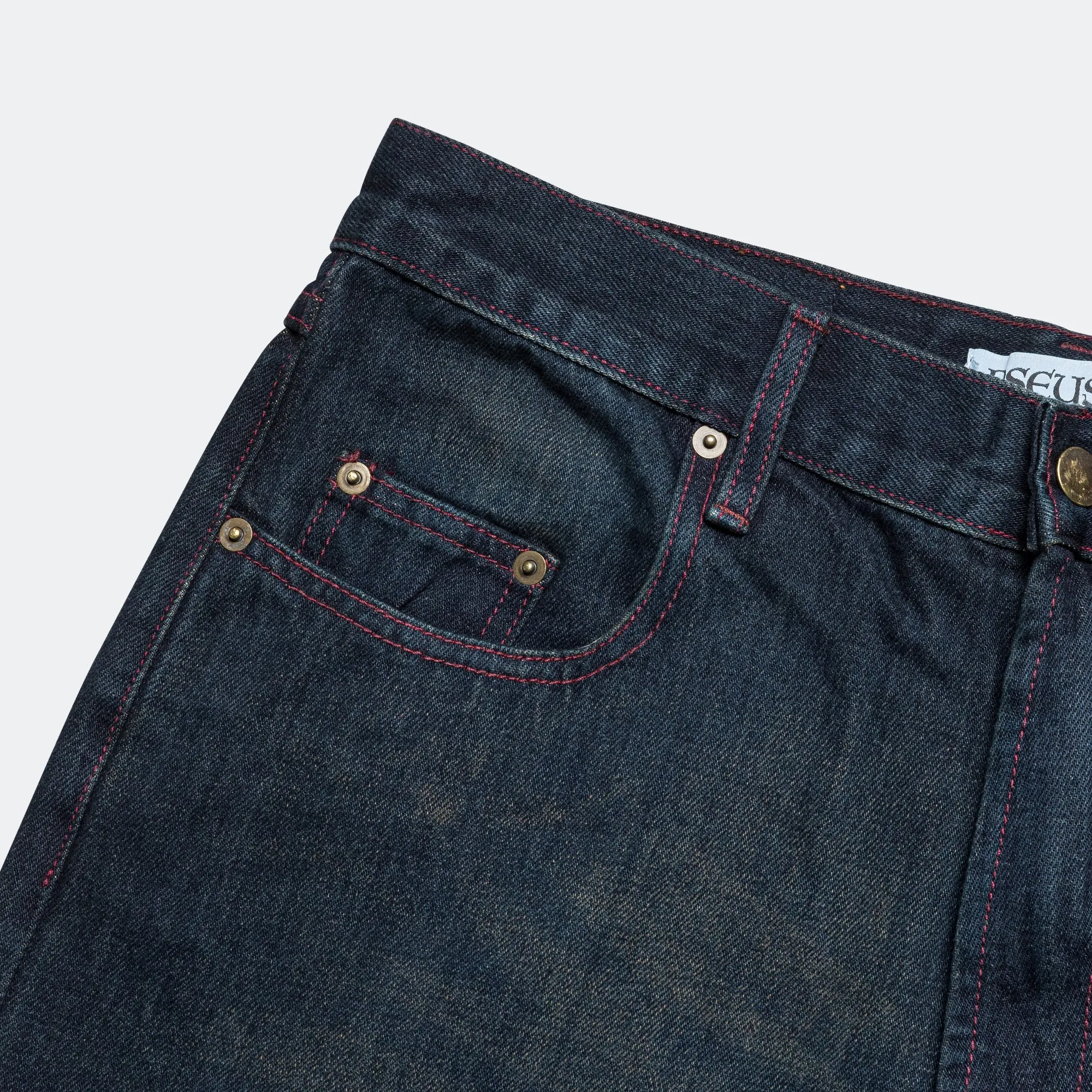 Loose Jeans - Hand Brushed Mud Indigo