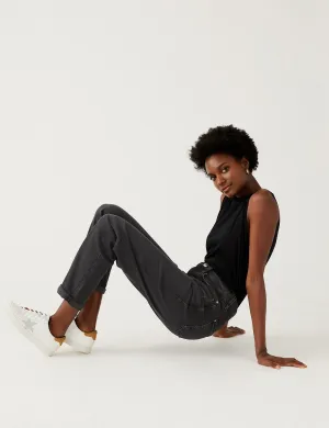 Marks & Spencer Grazer Ankle-Length Boyfriend Jeans, Black