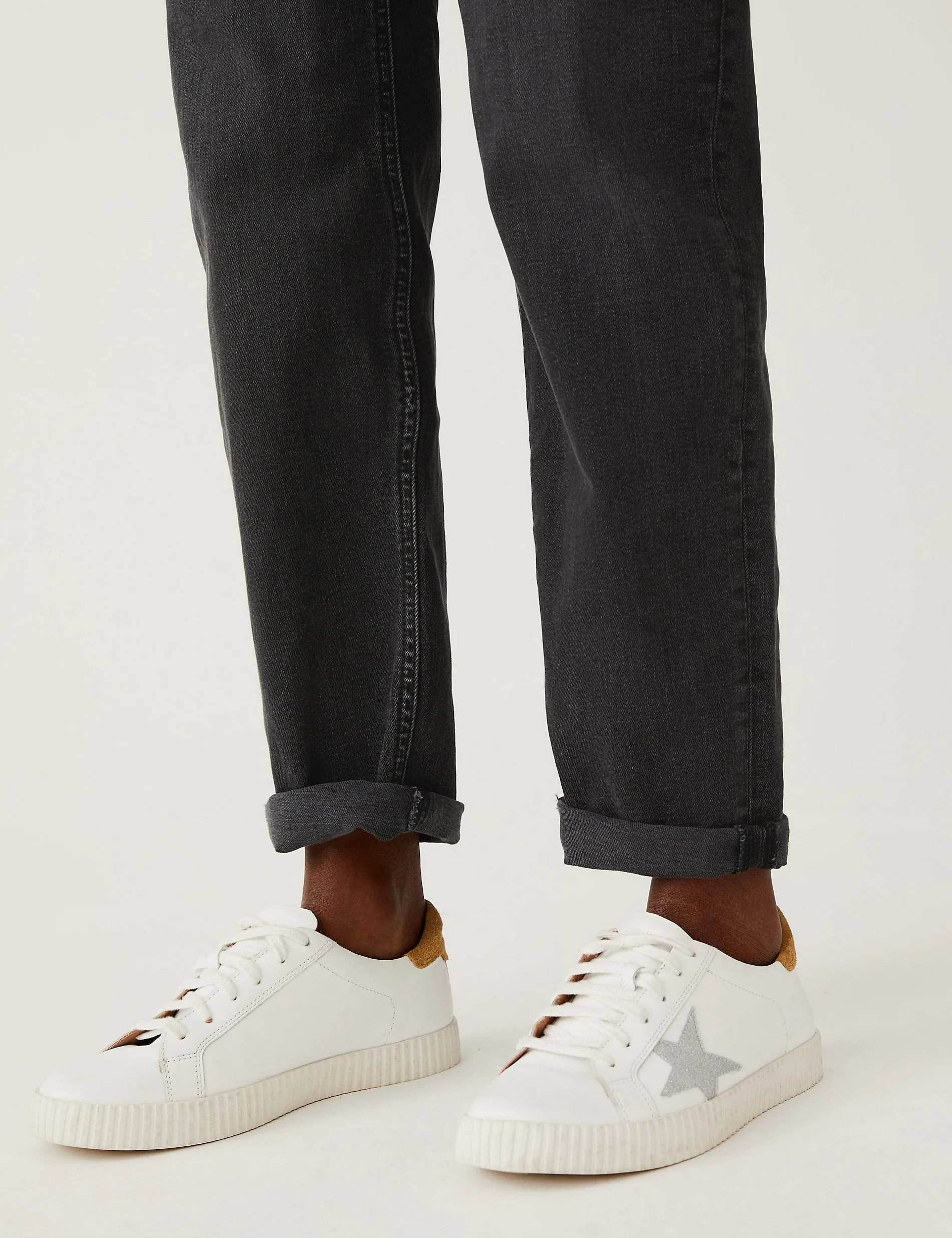 Marks & Spencer Grazer Ankle-Length Boyfriend Jeans, Black