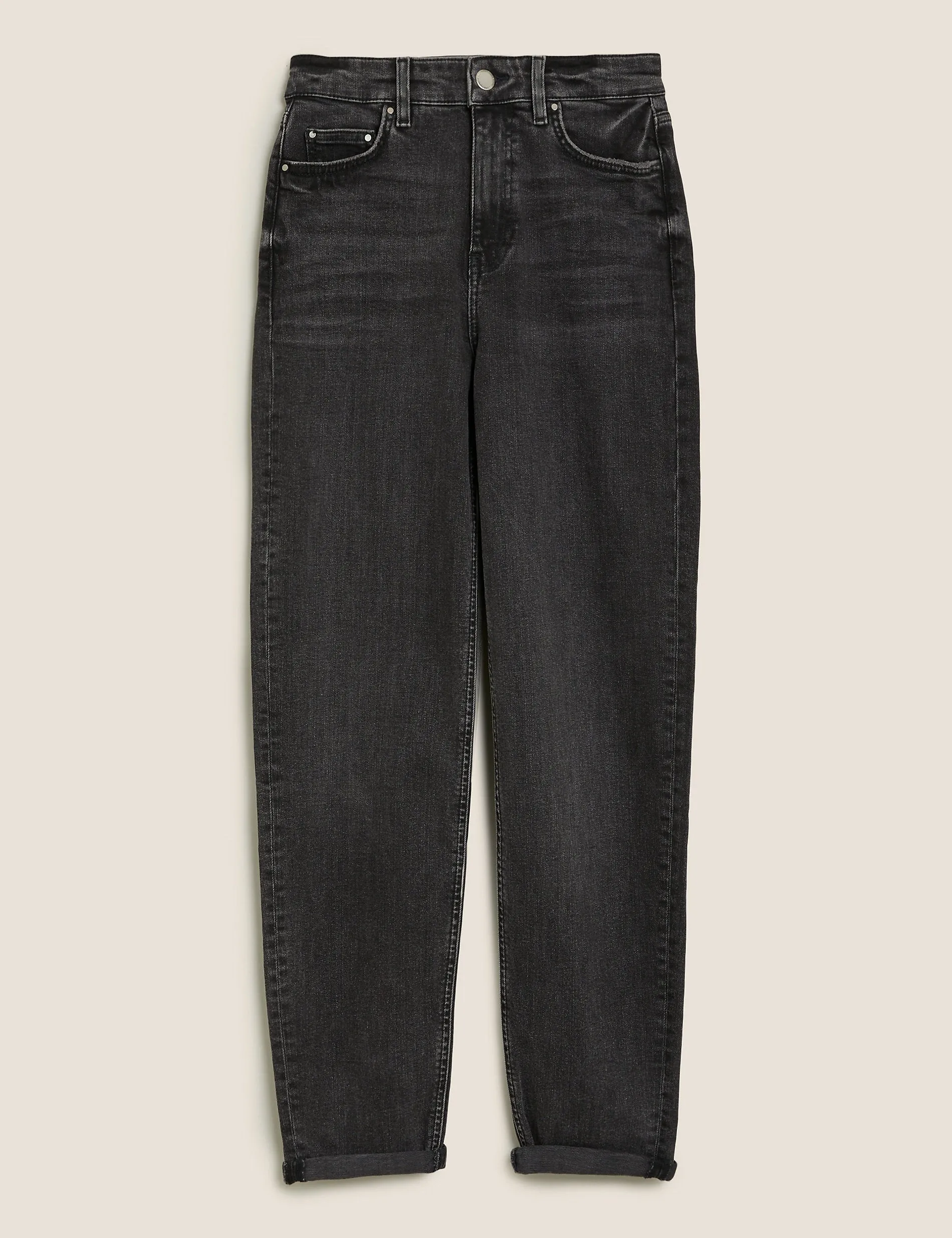 Marks & Spencer Grazer Ankle-Length Boyfriend Jeans, Black