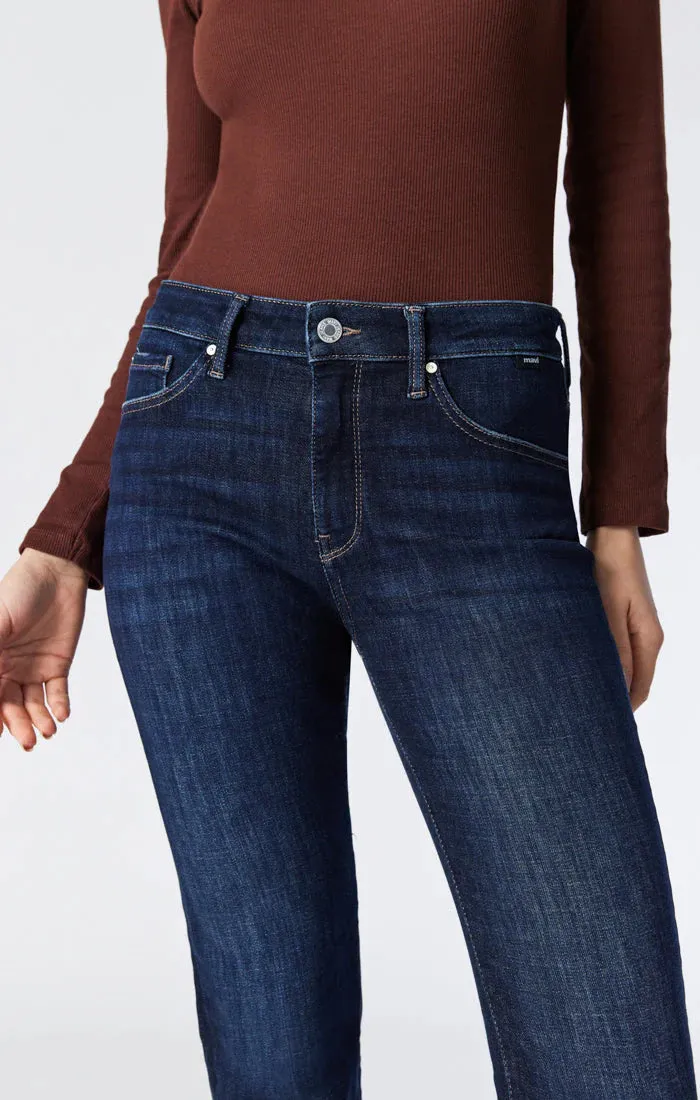 Mavi Kendra High Rise Straight Leg Deep Brushed Feather Blue