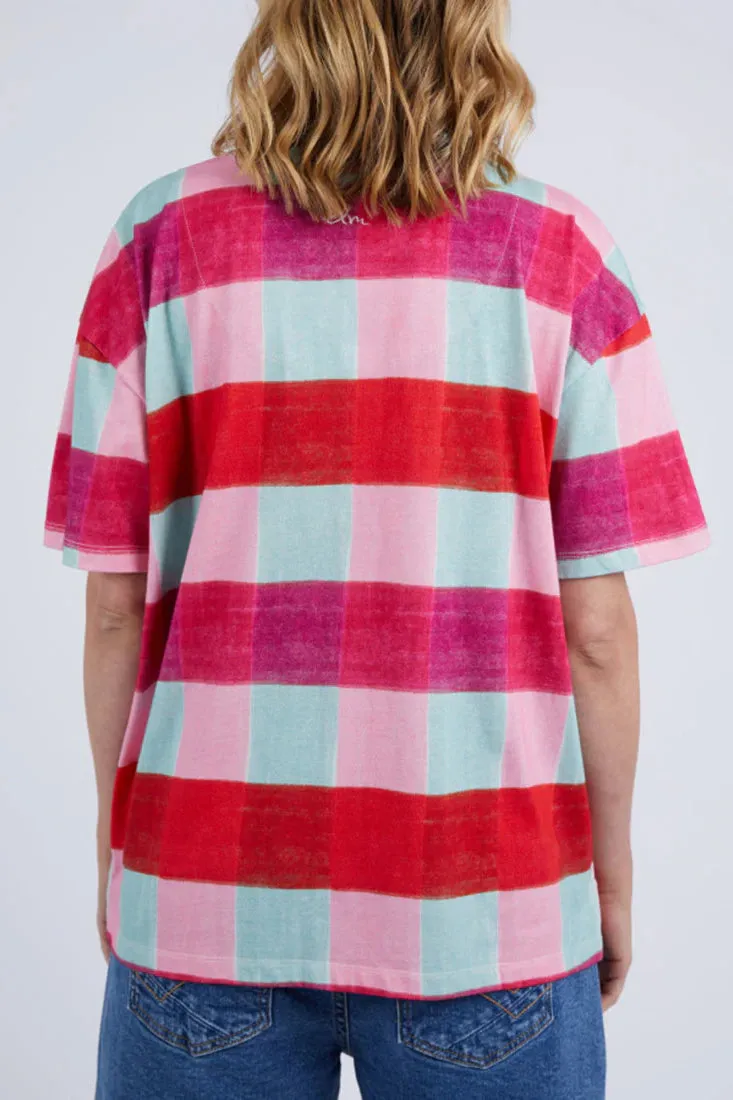 Monaco Check Tee in Multicolour Check