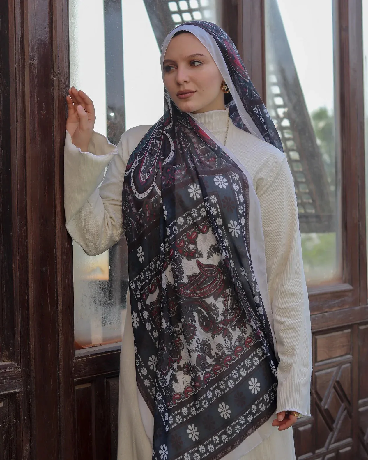 MY017 Hura polyester hijab/tudung