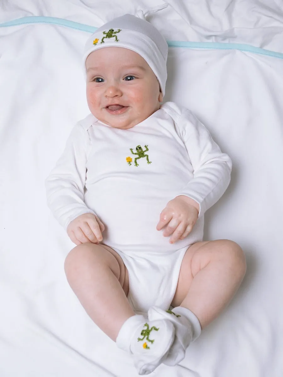 Onesie (Long Sleeve), Combed Cotton, Embroidered