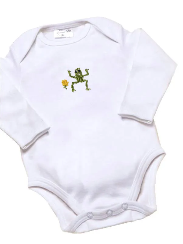 Onesie (Long Sleeve), Combed Cotton, Embroidered