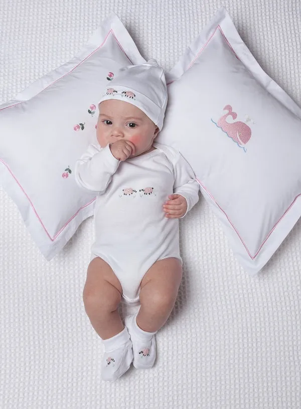 Onesie (Long Sleeve), Combed Cotton, Embroidered