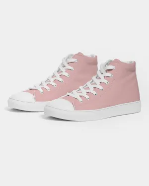 Pale Pastel Pink Men's High-top Canvas Sneakers | Men's | Bright Pale Pastel Pink | C0M30Y15K0