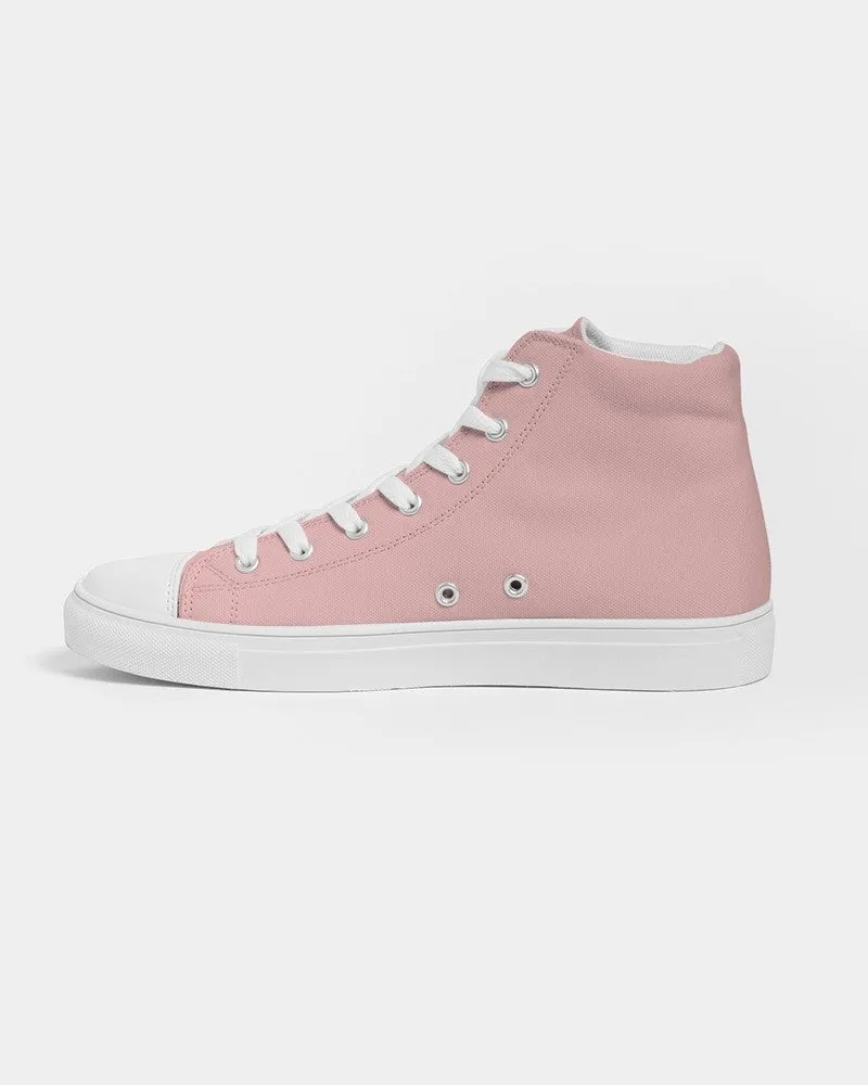 Pale Pastel Pink Men's High-top Canvas Sneakers | Men's | Bright Pale Pastel Pink | C0M30Y15K0
