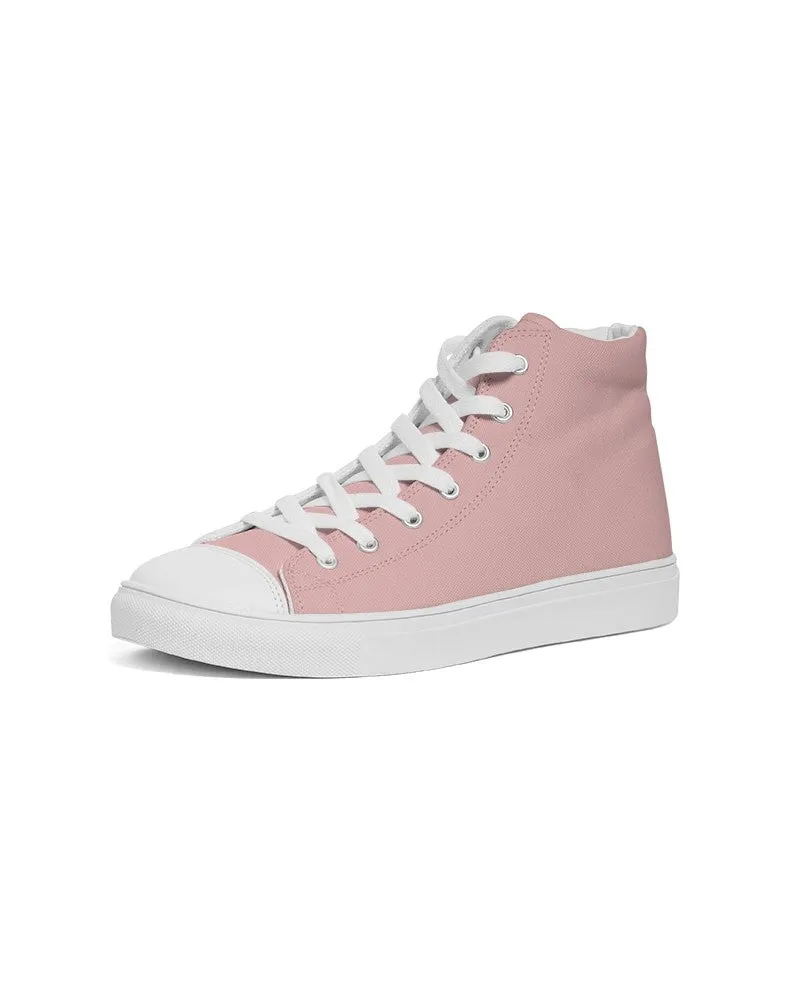 Pale Pastel Pink Men's High-top Canvas Sneakers | Men's | Bright Pale Pastel Pink | C0M30Y15K0