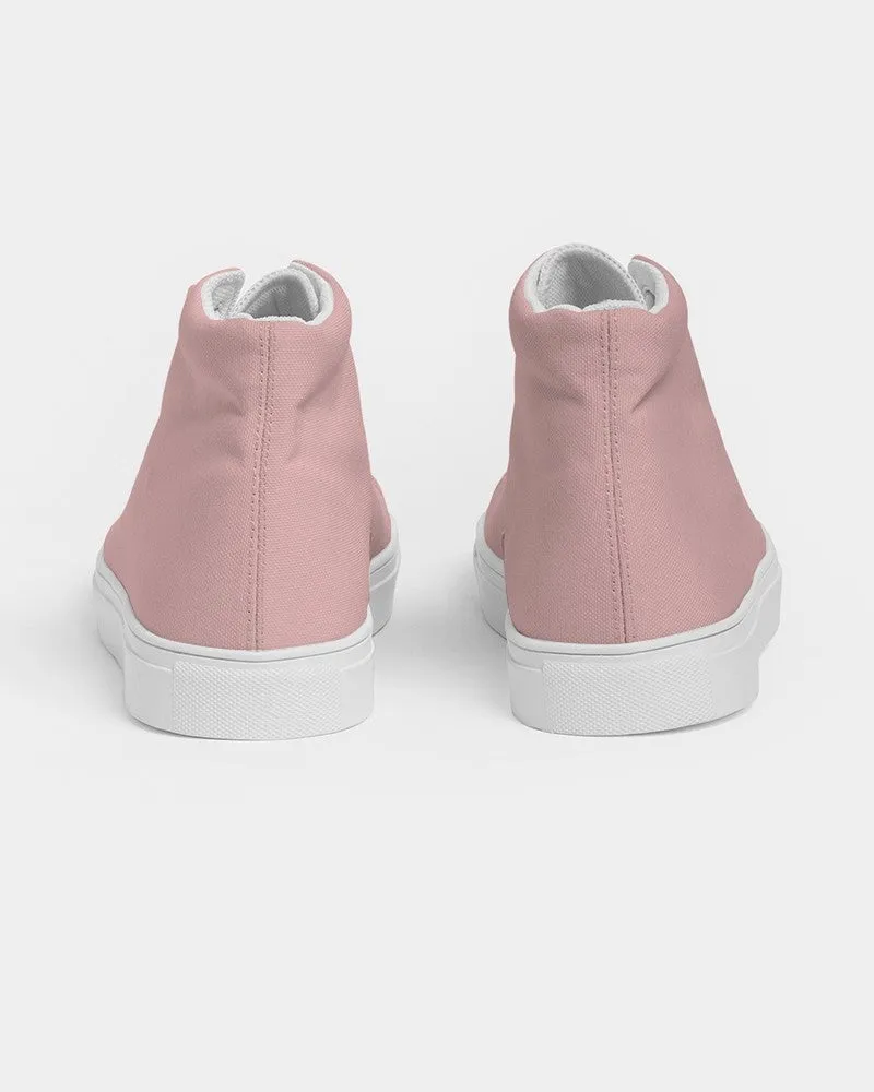 Pale Pastel Pink Men's High-top Canvas Sneakers | Men's | Bright Pale Pastel Pink | C0M30Y15K0