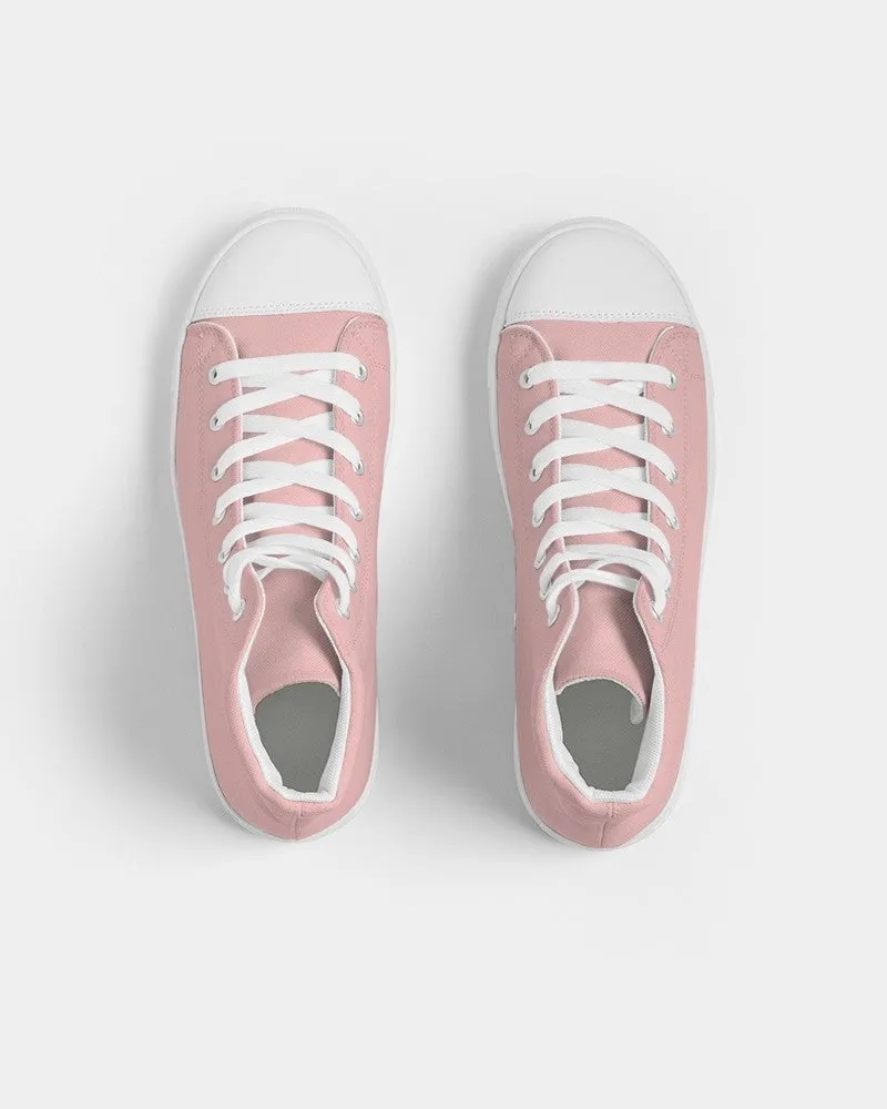 Pale Pastel Pink Men's High-top Canvas Sneakers | Men's | Bright Pale Pastel Pink | C0M30Y15K0