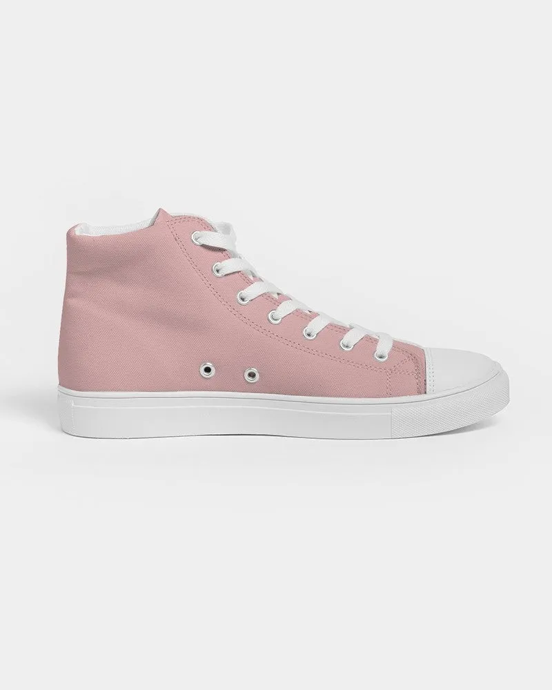 Pale Pastel Pink Men's High-top Canvas Sneakers | Men's | Bright Pale Pastel Pink | C0M30Y15K0