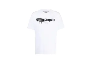 Palm Angels - Black Sprayed Paris White T-Shirt