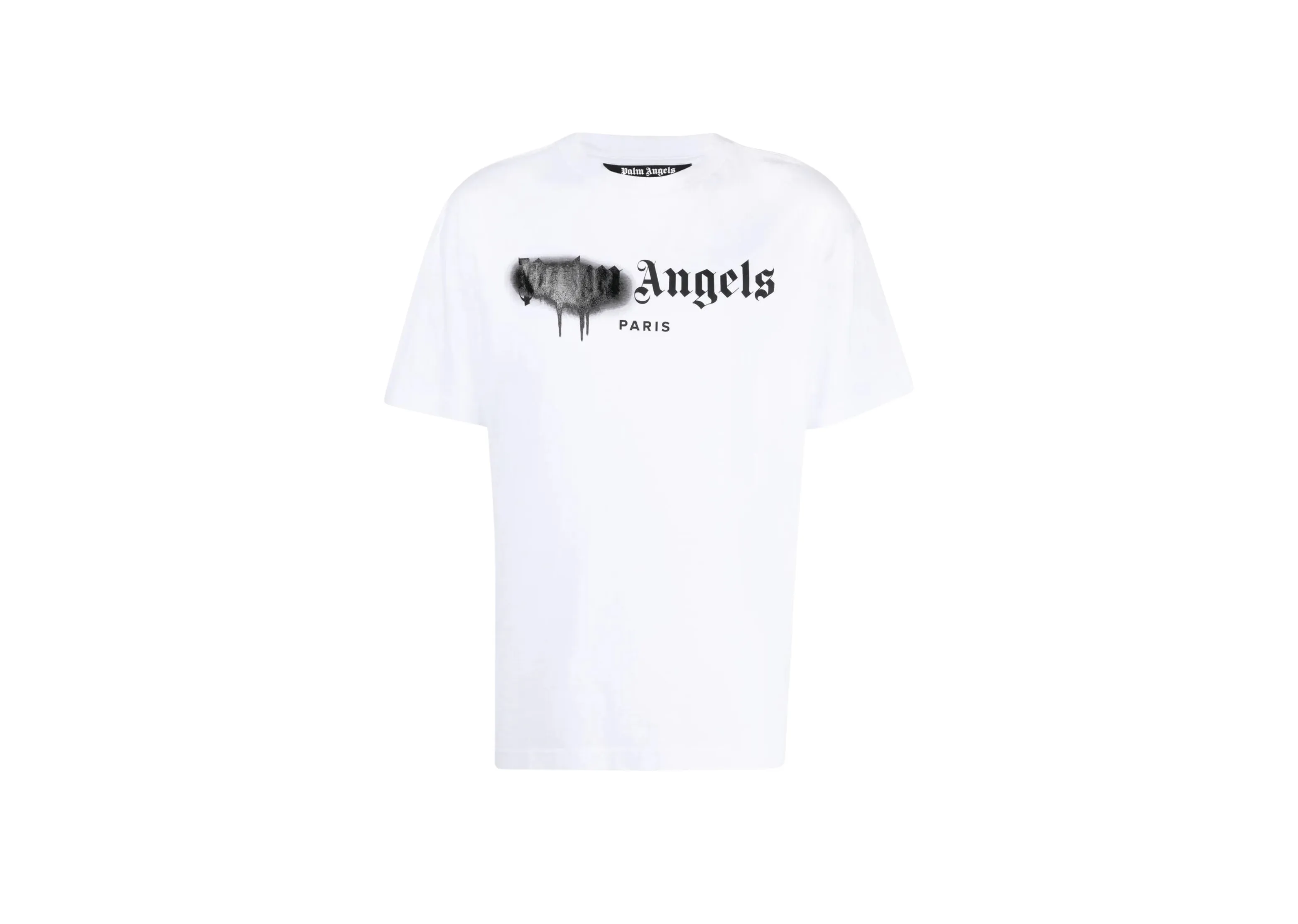 Palm Angels - Black Sprayed Paris White T-Shirt